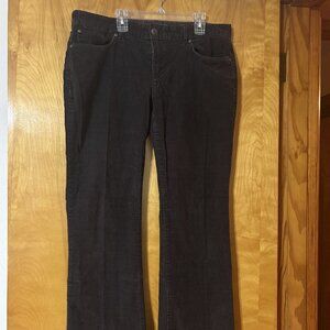 Eddie Bauer Curvy Bootcut Brown Corduroy Pants Size 12 petite